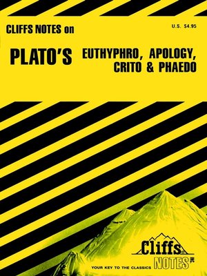 cover image of CliffsNotes Euthyphro, Apology, Crito and Phaedo